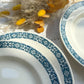 6 assiettes creuses Terre de Fer bleu LONGCHAMP modèle « RENÉ »