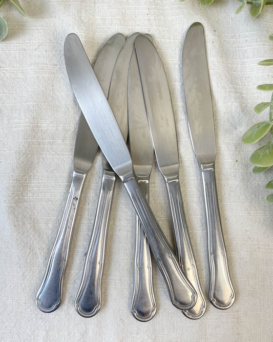 6 Couteaux vintages inox made in France
