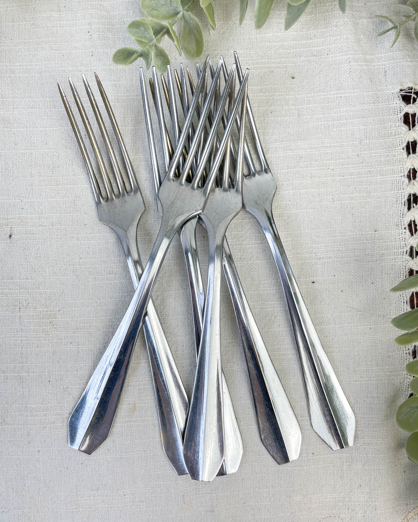6 Fourchettes vintage en inox vlm italia