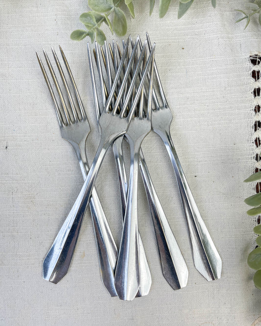 6 Fourchettes vintage en inox vlm italia