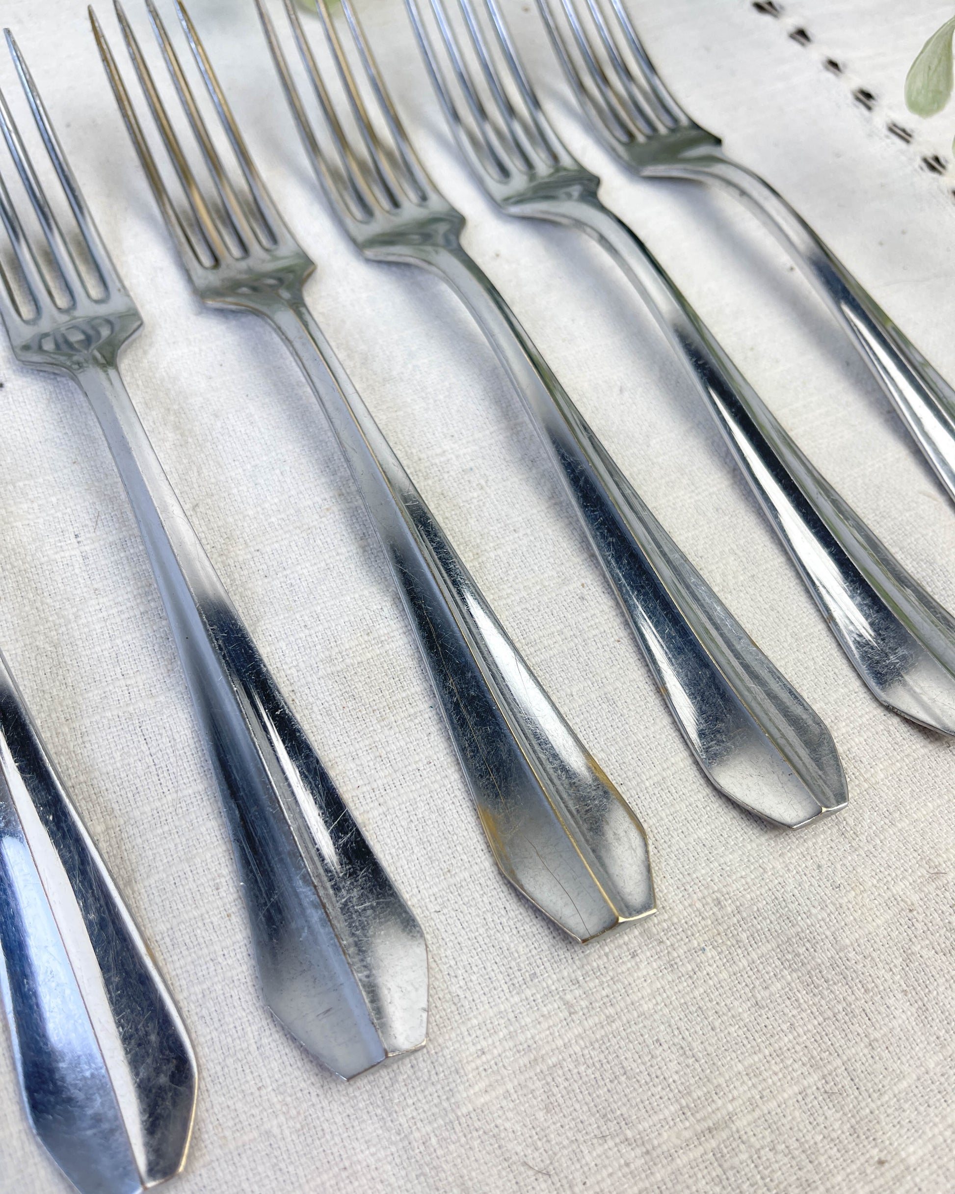 6 Fourchettes vintage en inox vlm italia
