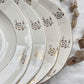 Assiettes creuses porcelaine vintage DIGOIN SARREGUEMINES modèle RAPHAEL motif fleurs dorées