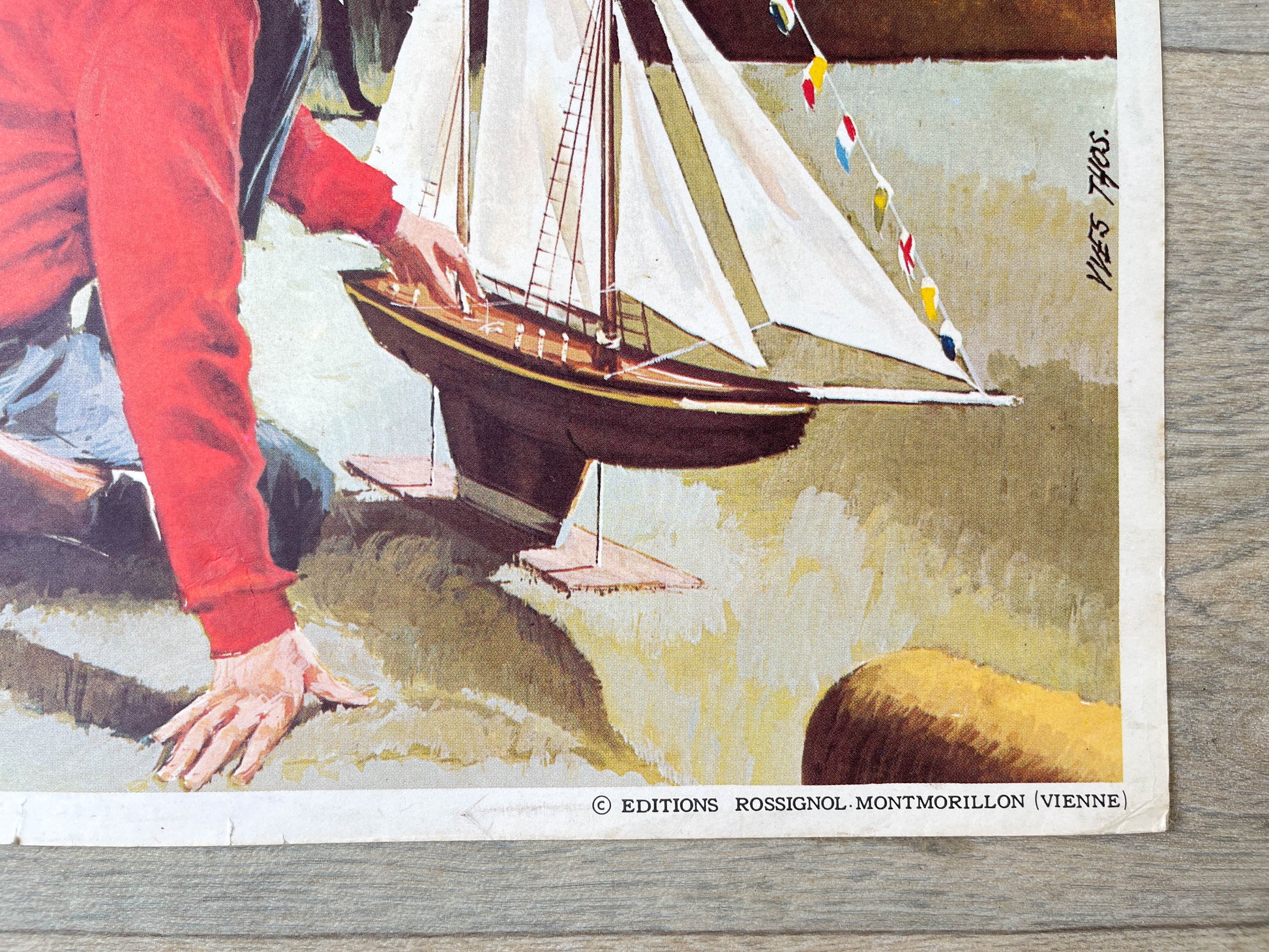 Affiche scolaire Jean est Malade / Le sapin de Noël par Yves Thos éditions Rossignol 1960 Français