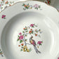 Assiettes creuses en porcelaine vintage DIGOIN SARREGUEMINES modèle CONDE motif oiseau de paradis