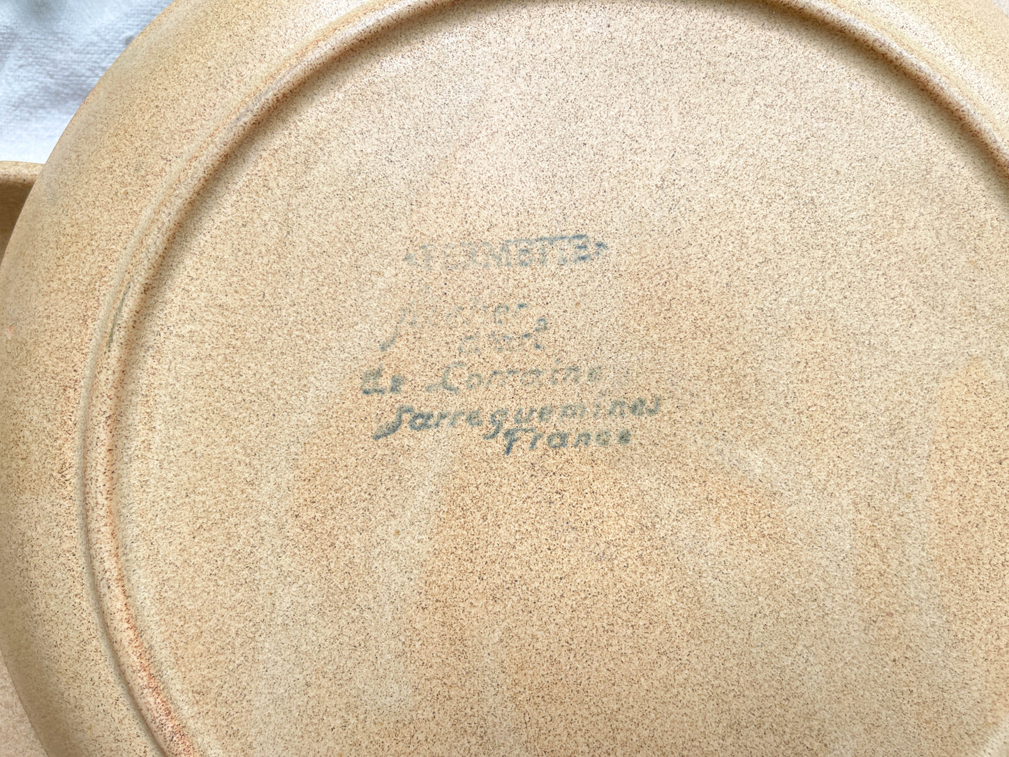 3 Assiettes Vintage en Grès Sarreguemines modèle Fermette made in France