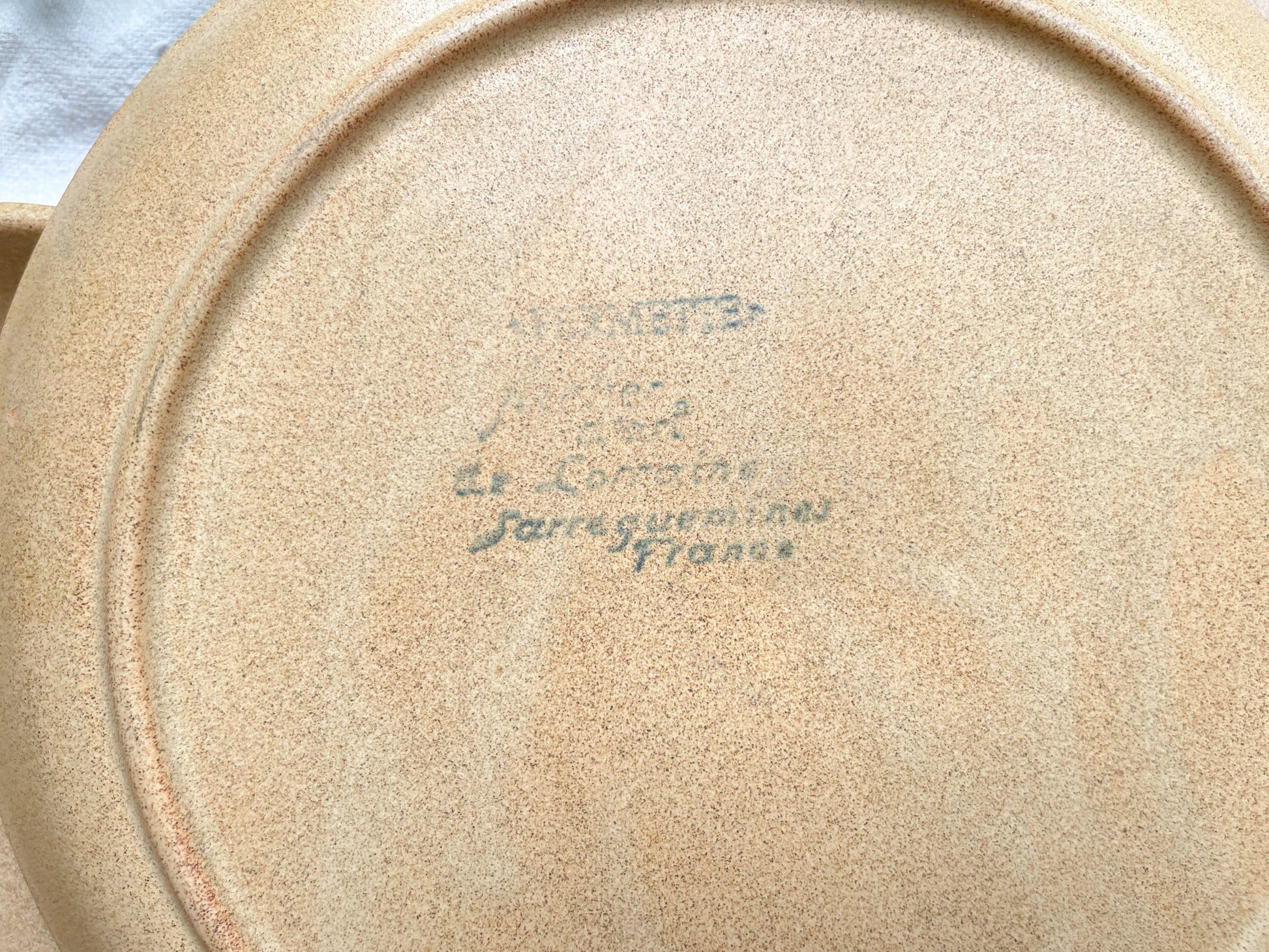 3 Assiettes Vintage en Grès Sarreguemines modèle Fermette made in France