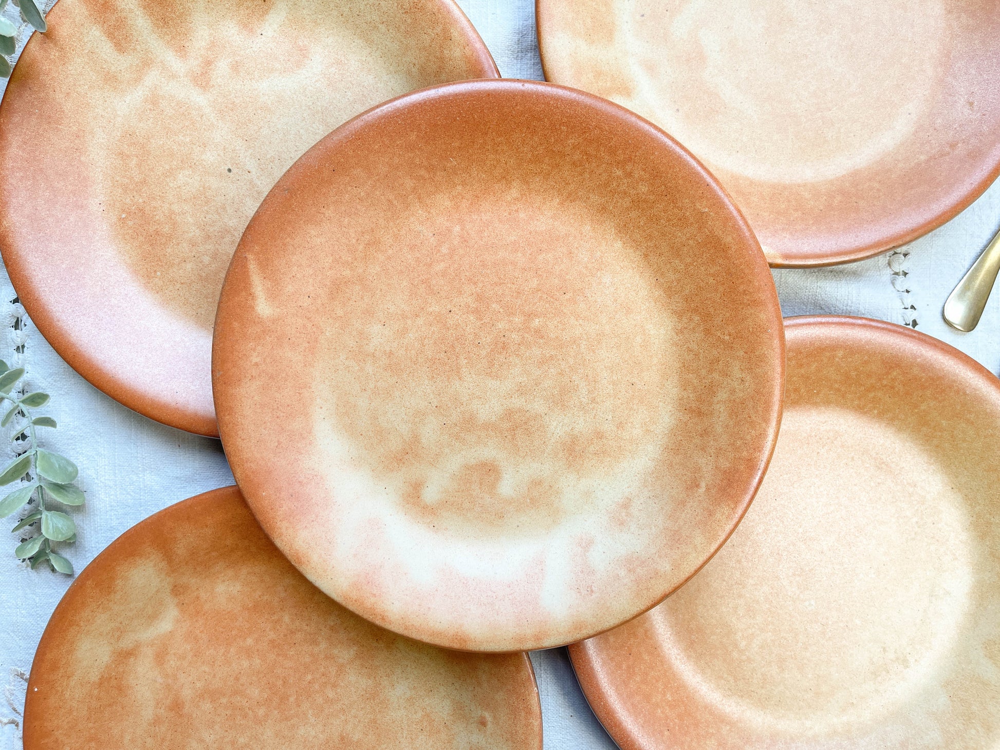 5 Assiettes Vintage en Grès Vallauris