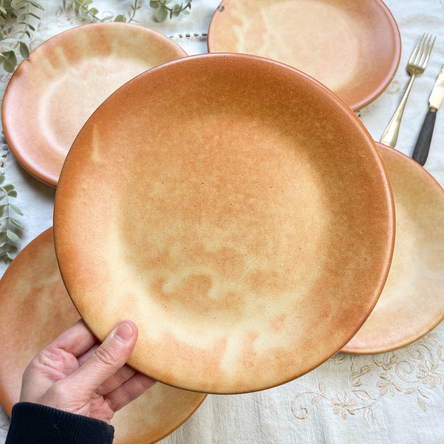 5 Assiettes Vintage en Grès Vallauris