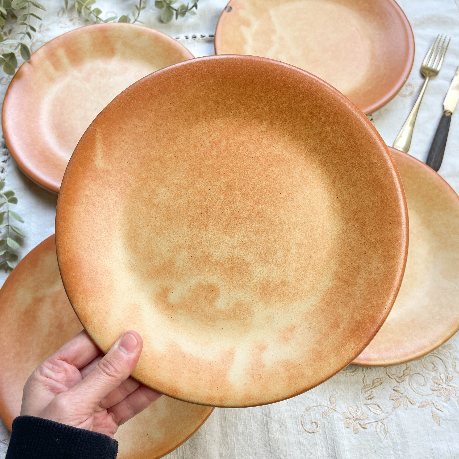 5 Assiettes Vintage en Grès Vallauris