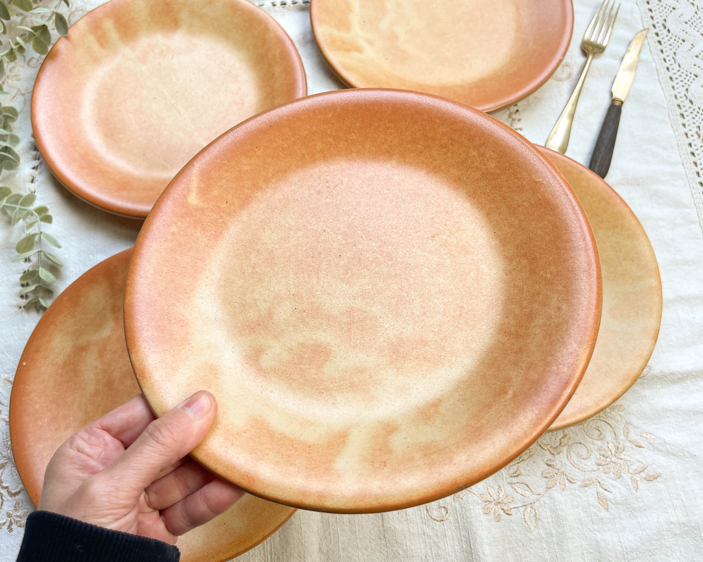 5 Assiettes Vintage en Grès Vallauris