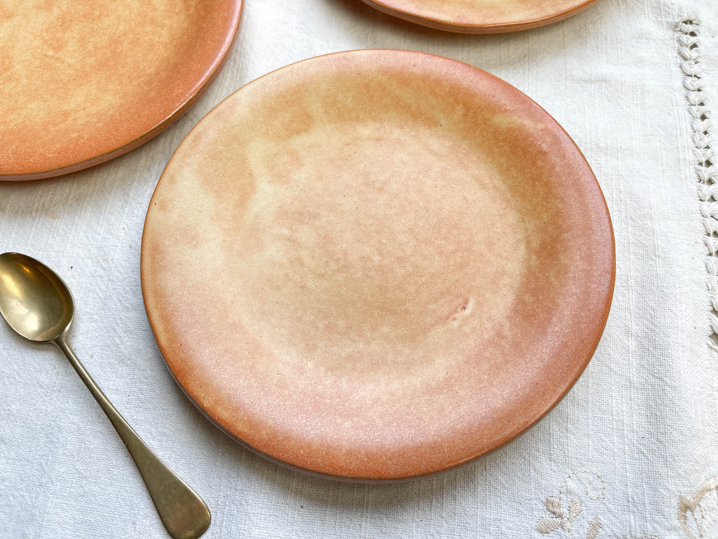 3 Petites Assiettes Vintage en Grès Vallauris