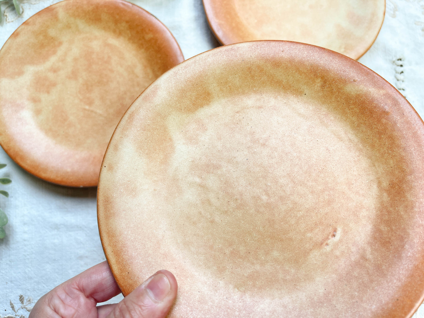 3 Petites Assiettes Vintage en Grès Vallauris