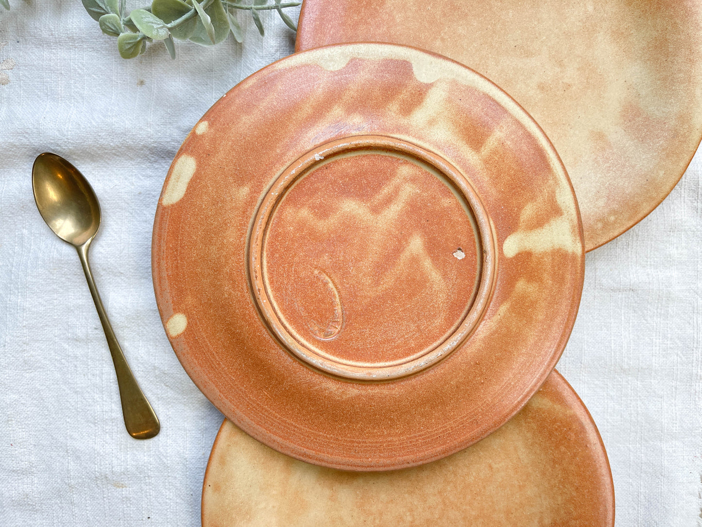 3 Petites Assiettes Vintage en Grès Vallauris