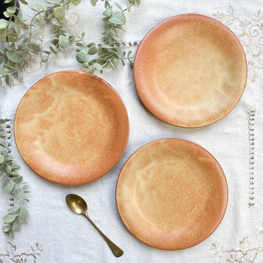 3 Petites Assiettes Vintage en Grès Vallauris