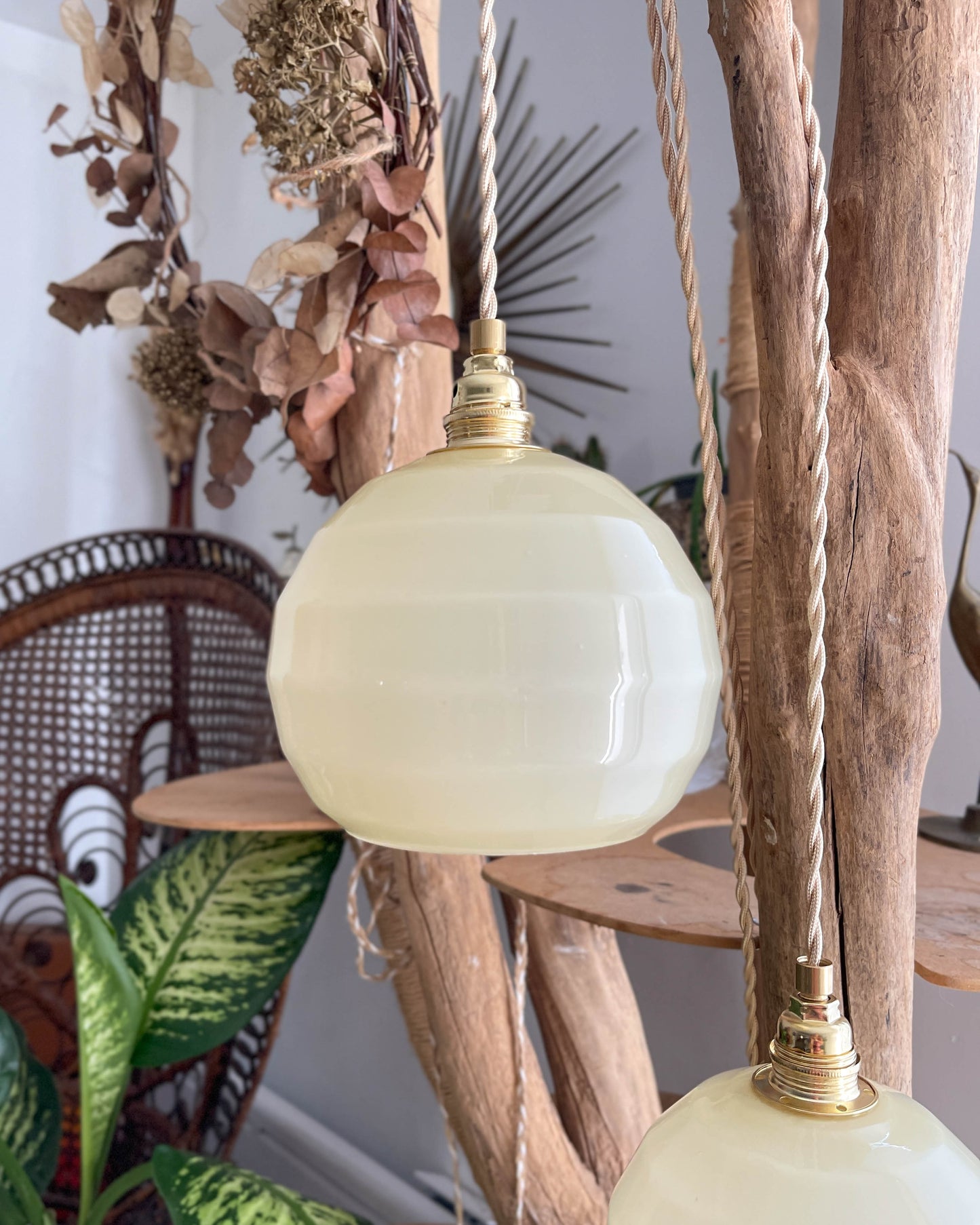 Baladeuses-vintage-verre-de-Clichy-jaune-personnalisables