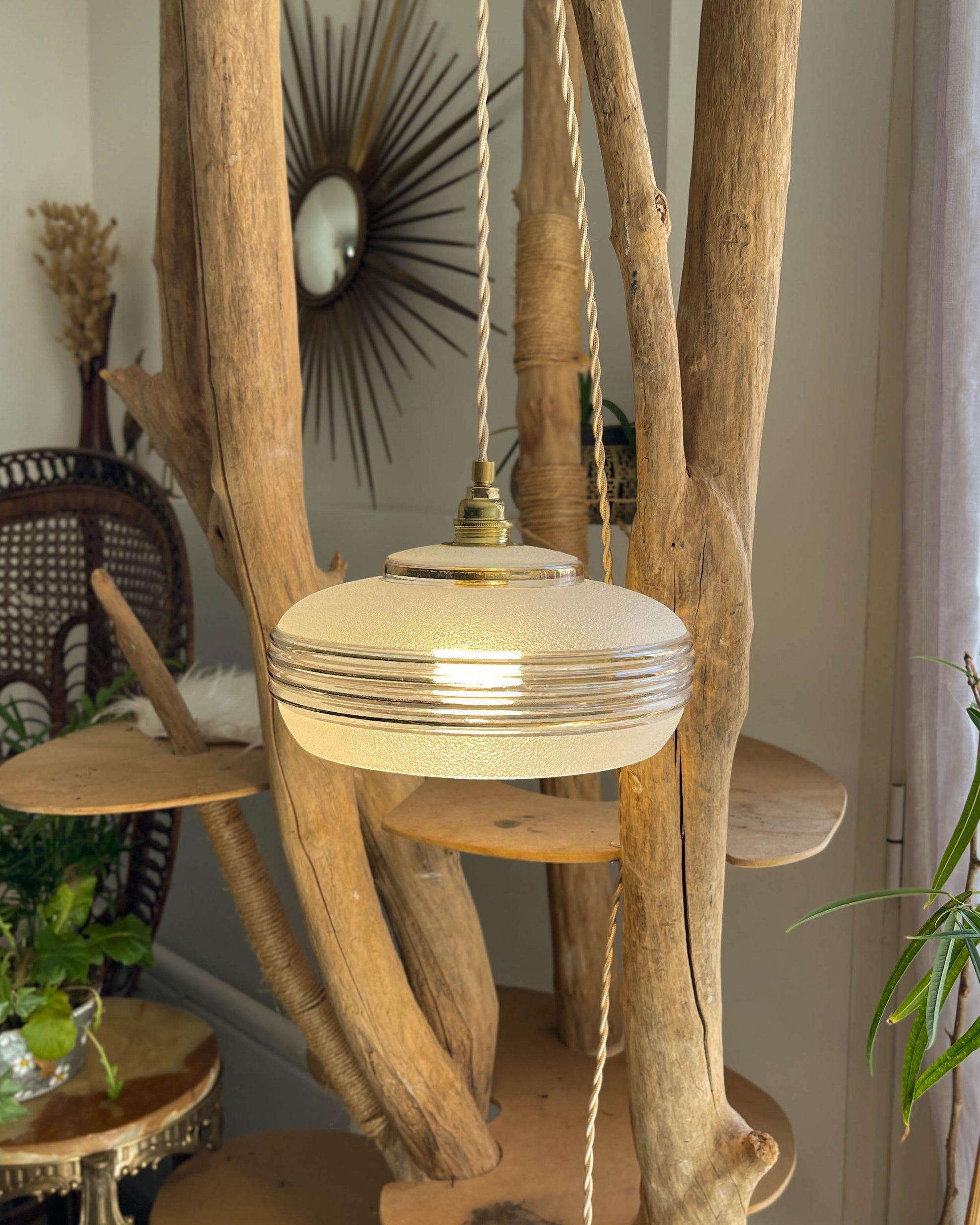 Lampe Baladeuse globe vintage style Art déco personnalisable