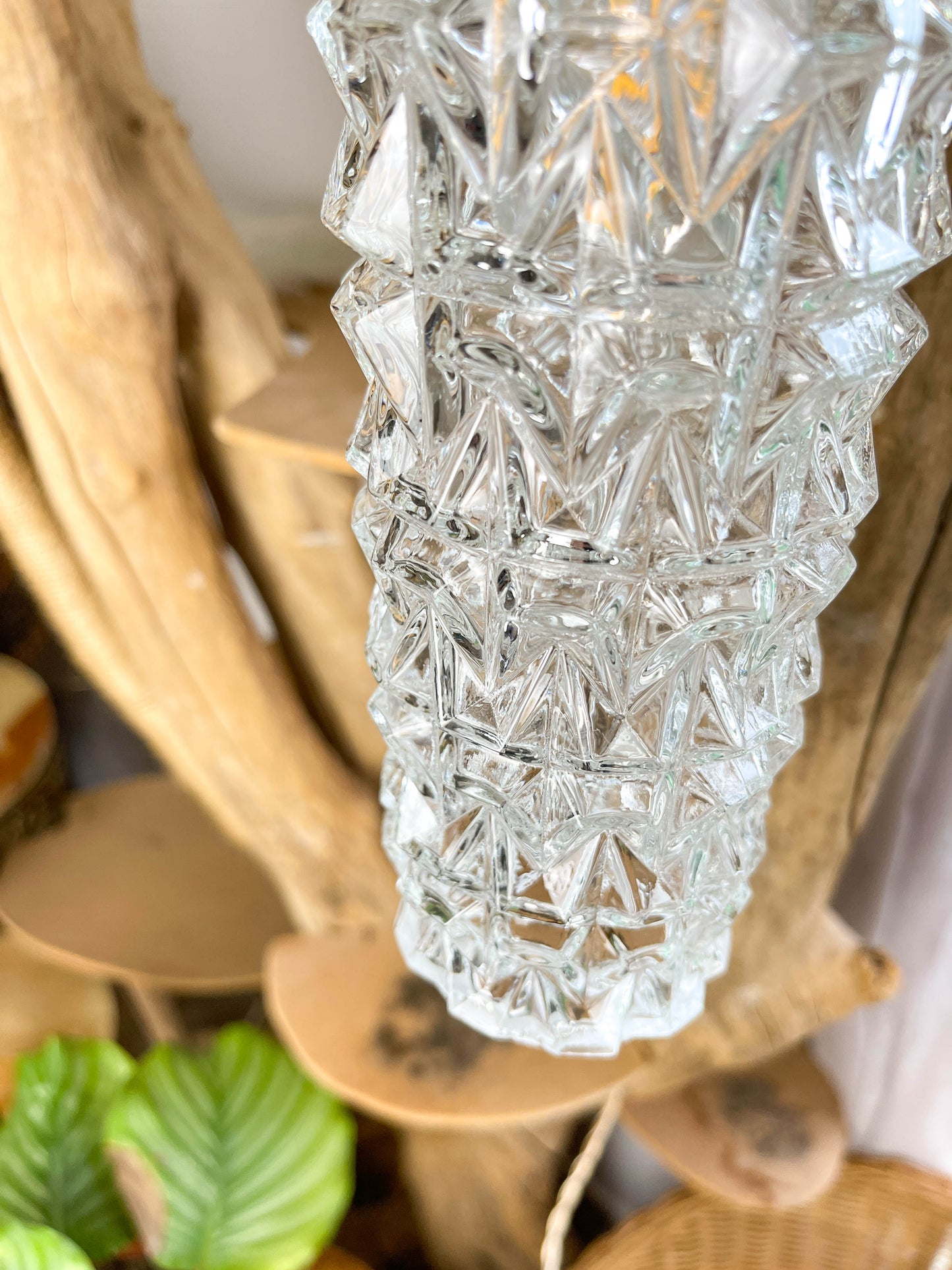 Baladeuse tulipe vintage en verre personnalisable