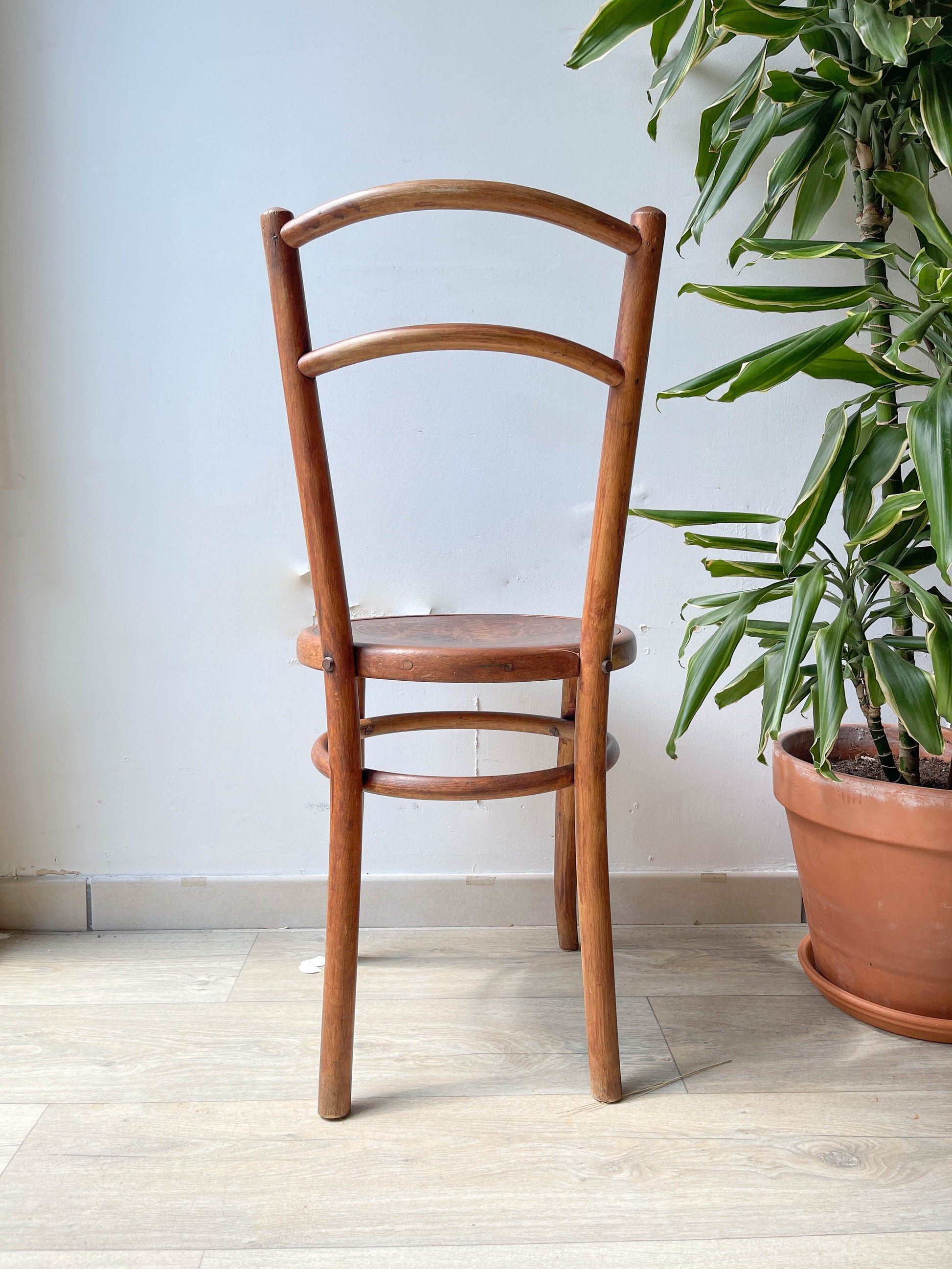 Chaise bistrot Fischel gravée, 1920