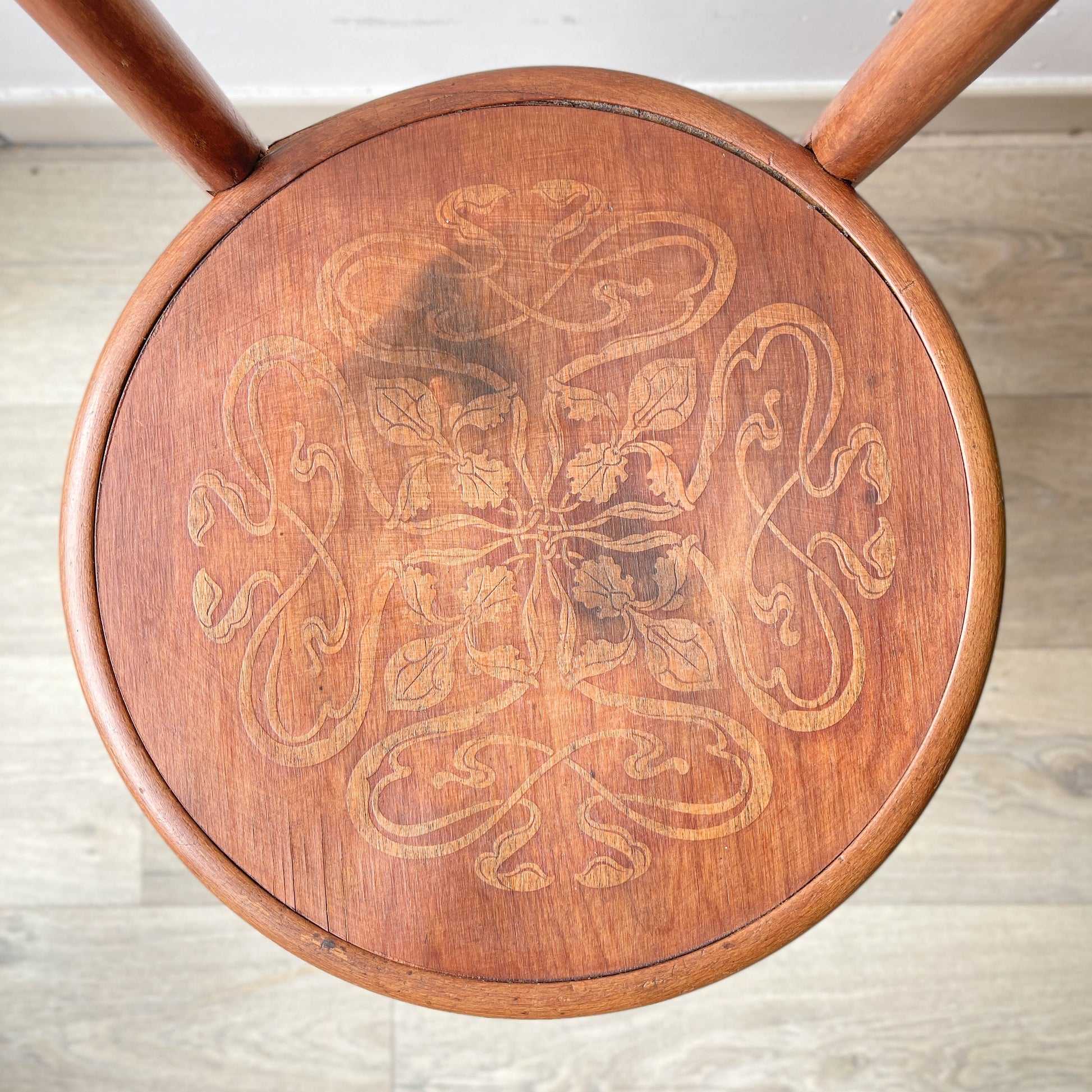 Chaise bistrot Fischel gravée, 1920
