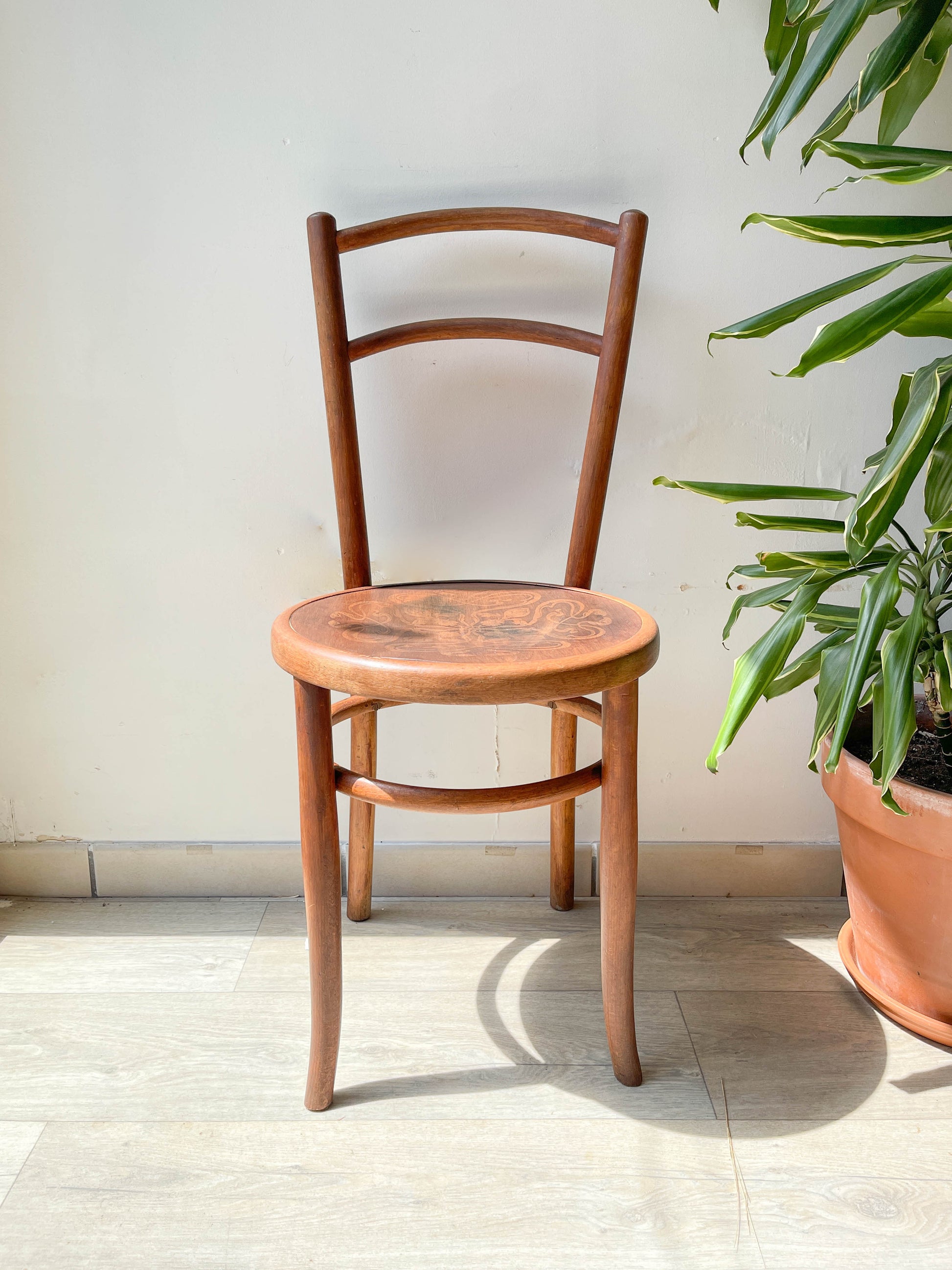 Chaise bistrot Fischel gravée, 1920