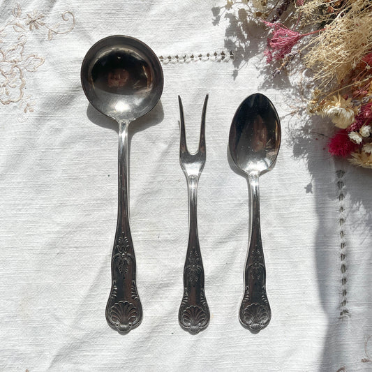 Couverts de service vintage style Rocaille