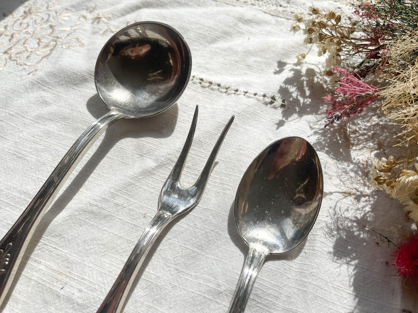 Couverts de service vintage style Rocaille