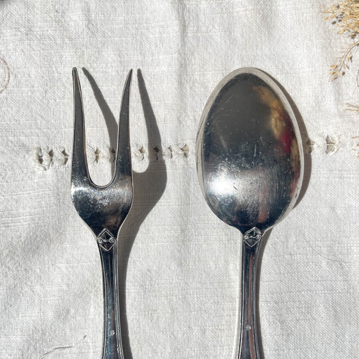 Couverts de service vintage style Rocaille