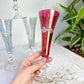 10 Flûtes à champagne cristal ciselé coloré vintage