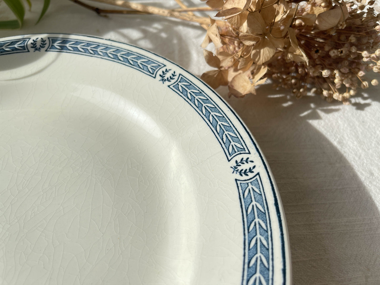 Plat piédouche vintage Terre de fer SALINS modèle "CASTELLANE" Made in France