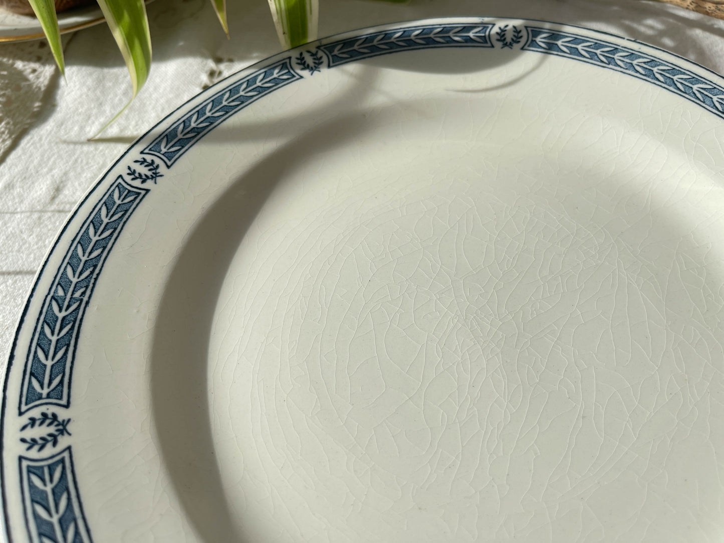 Plat piédouche vintage Terre de fer SALINS modèle "CASTELLANE" Made in France