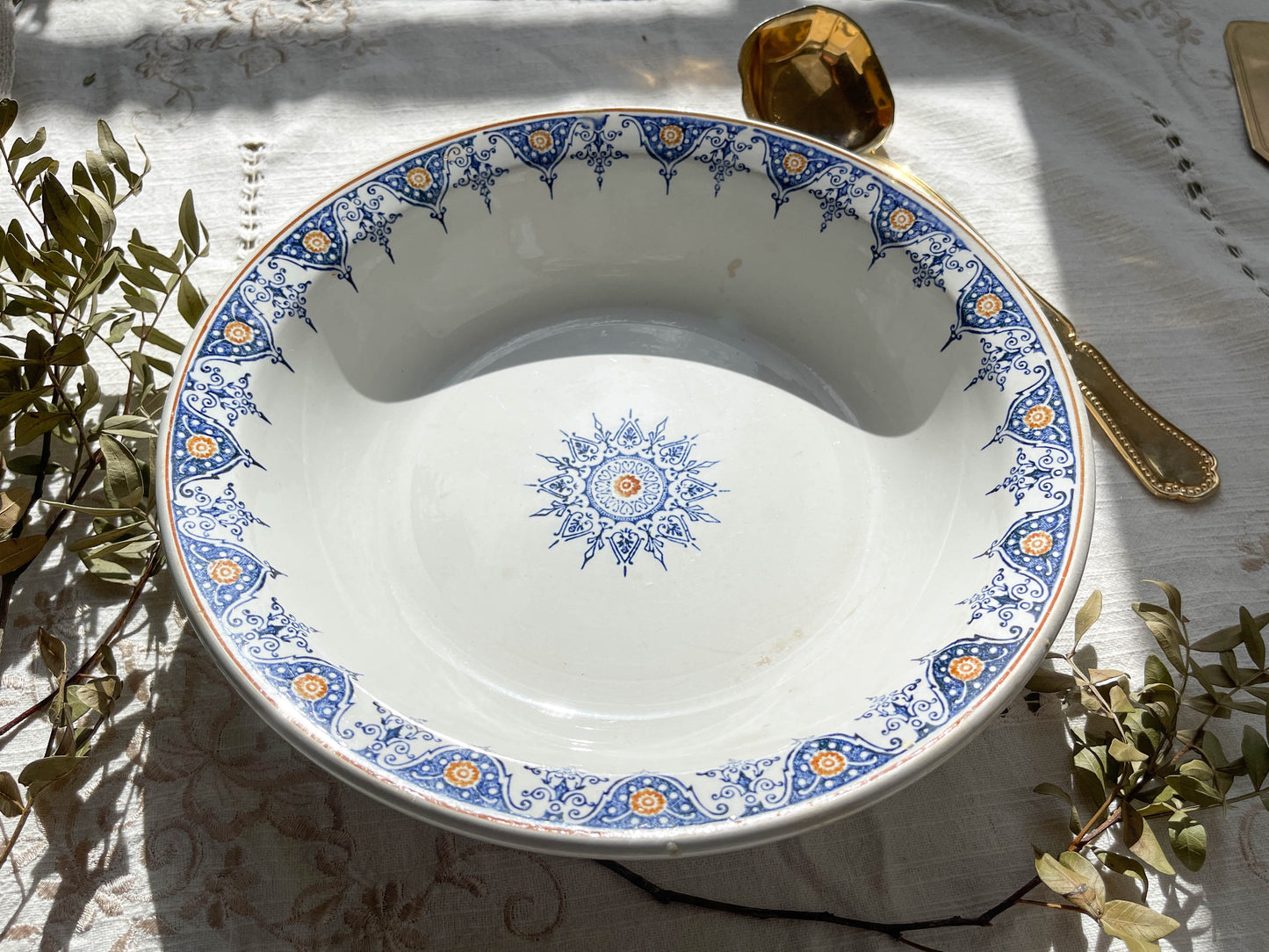 Plat creux vintage Terre de fer St Amand modèle "6014" Made in France