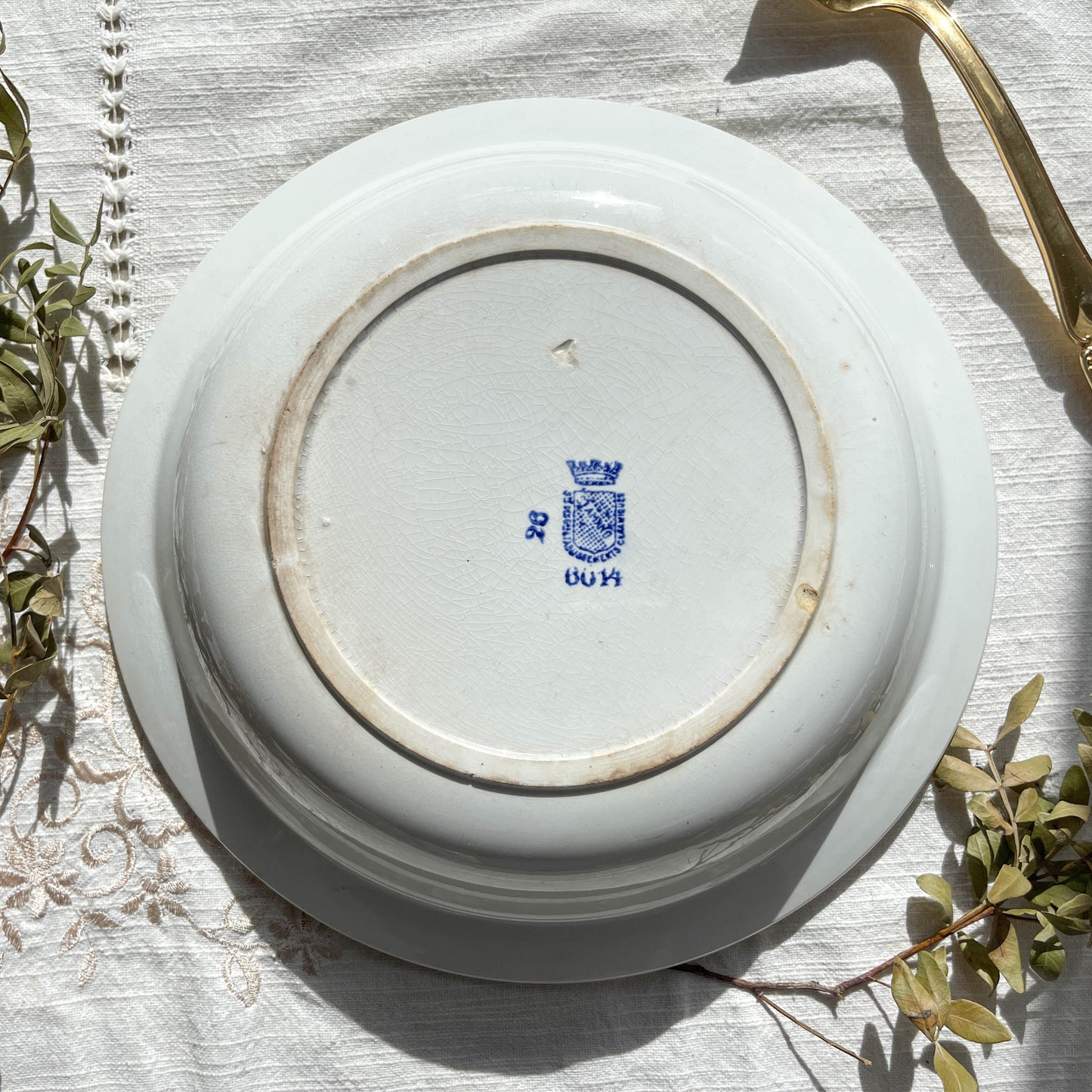 Plat creux vintage Terre de fer St Amand modèle "6014" Made in France