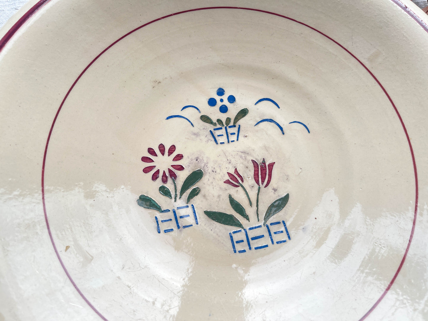 Plat creux vintage LUNEVILLE modèle "Aurore" Made in France