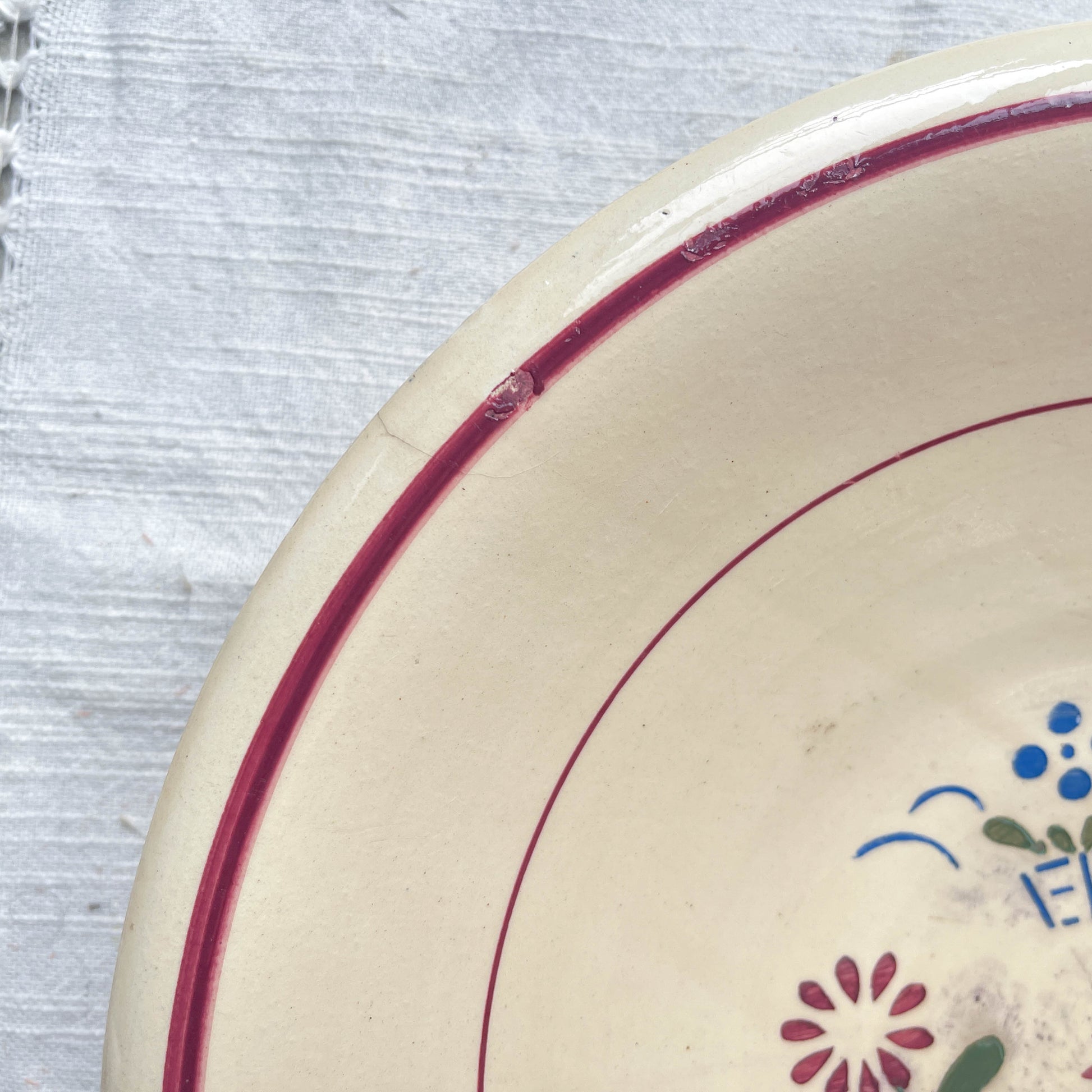 Plat creux vintage LUNEVILLE modèle "Aurore" Made in France