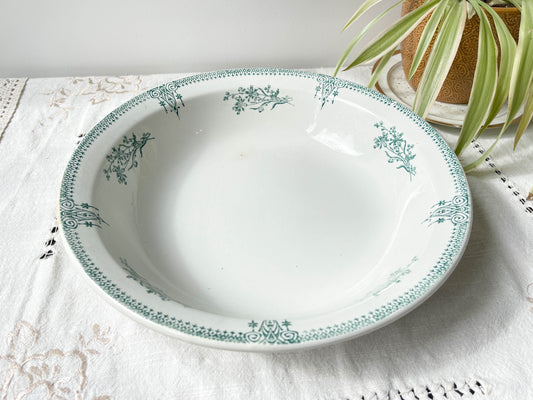 Plat creux vintage Terre de fer bleue ST AMAND 4003