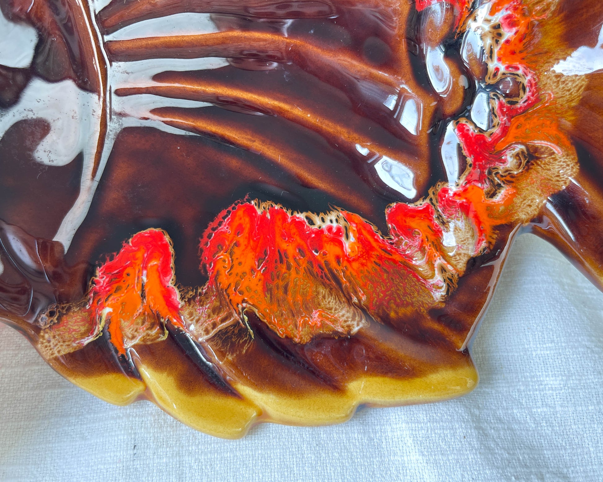 Petit plat vintage en céramique poisson VALLAURIS 1950/60