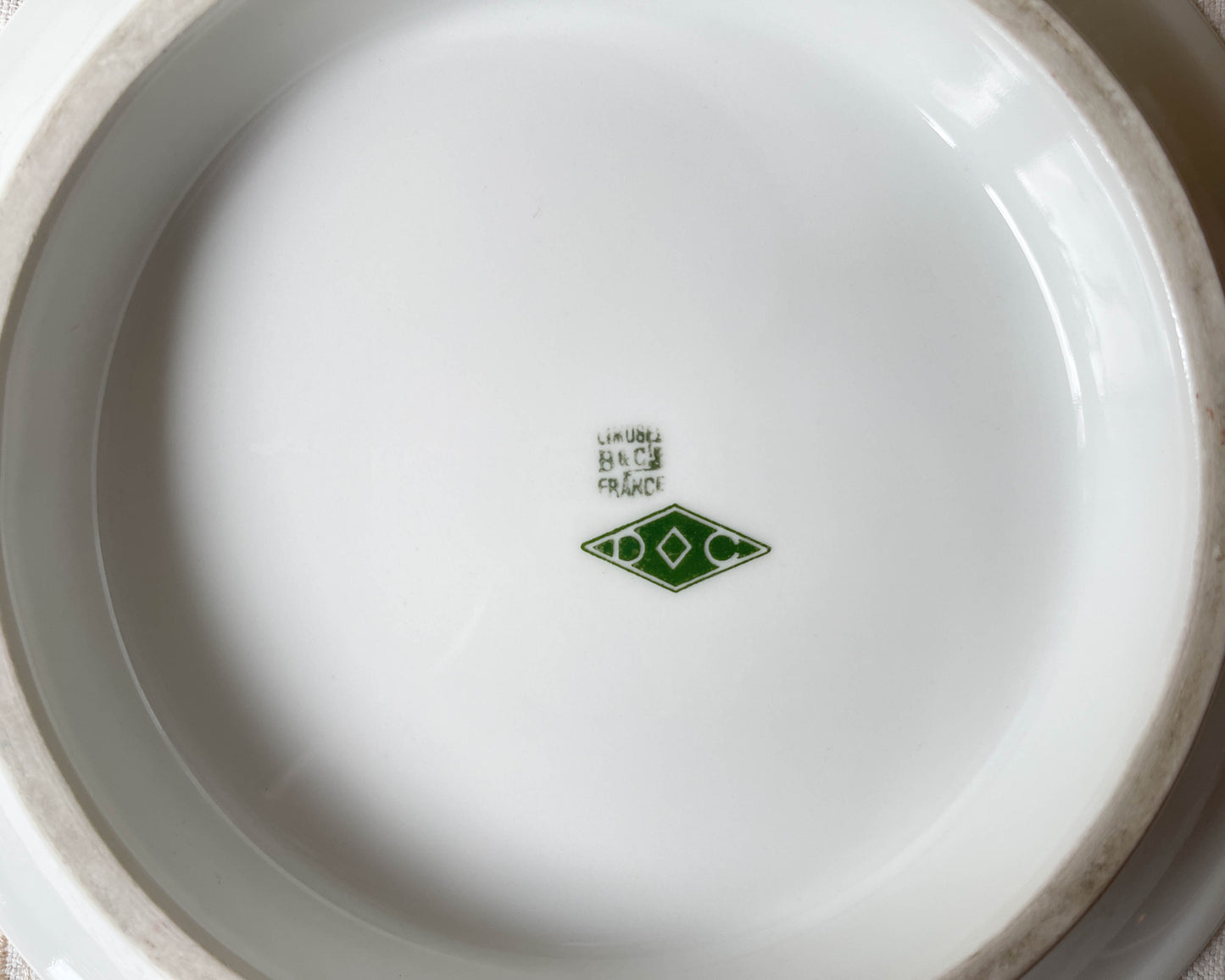 Présentoir à gâteau vintage Porcelaine Limoges motif fleuri