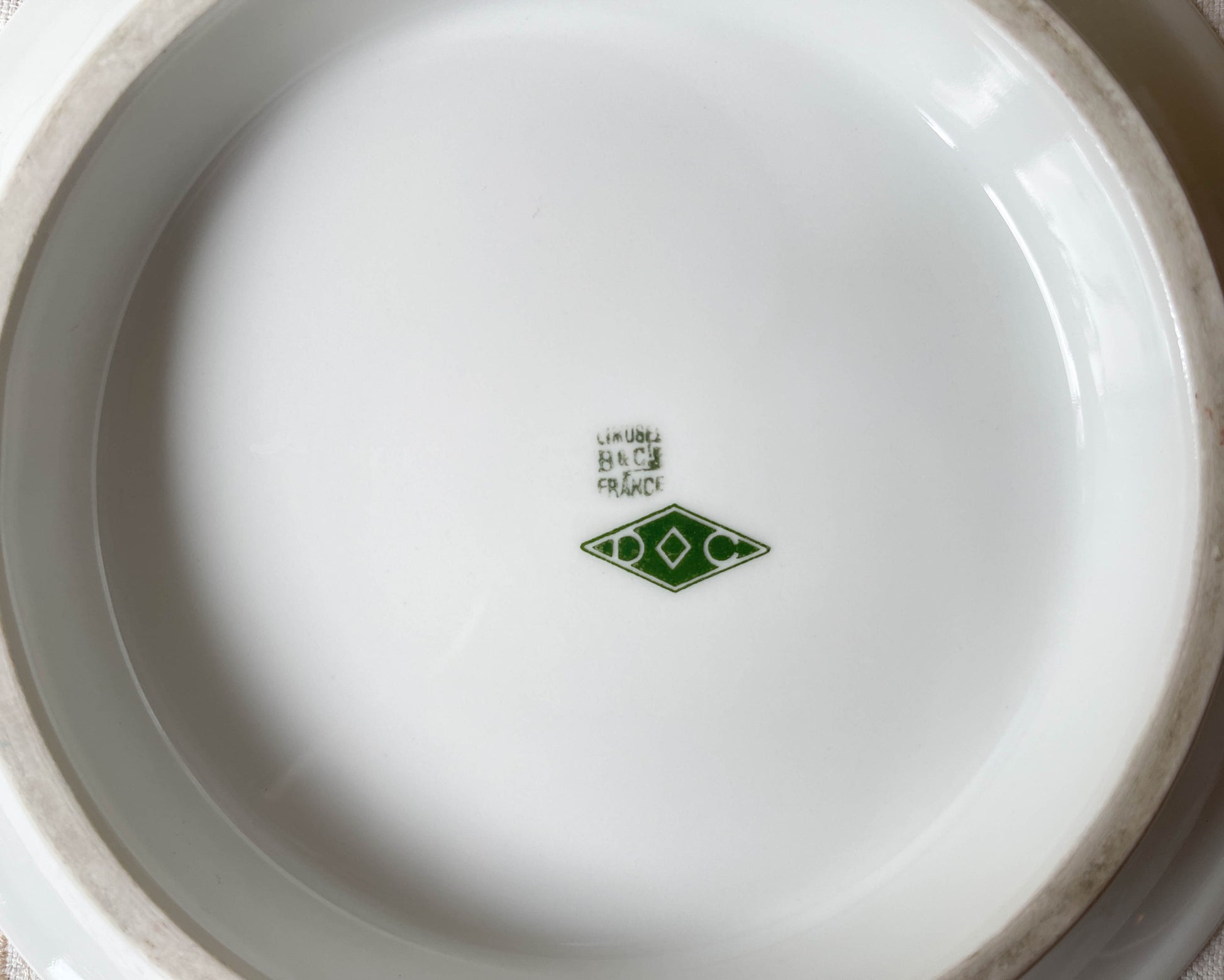 Présentoir à gâteau vintage Porcelaine Limoges motif fleuri