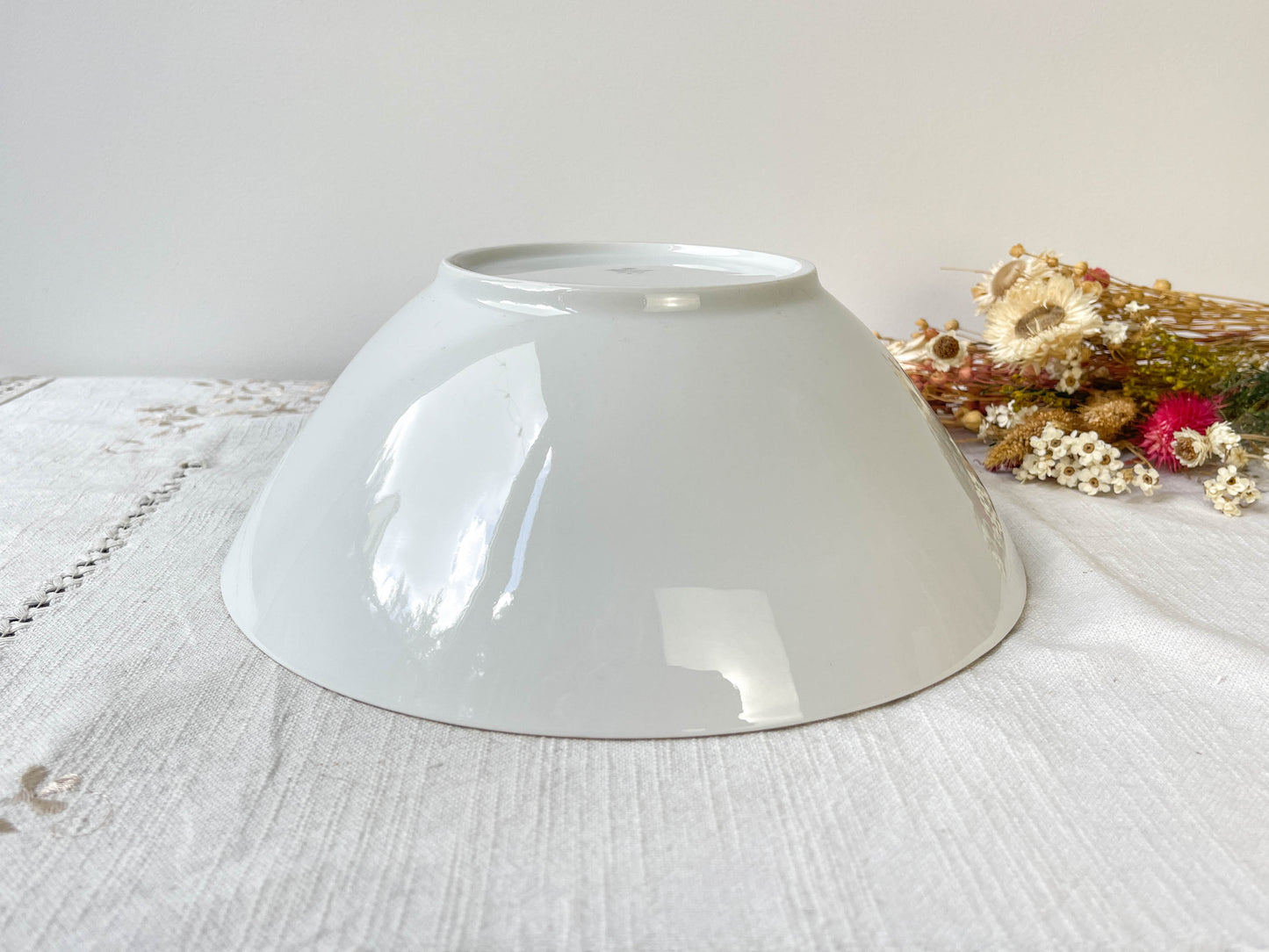 Saladier porcelaine blanche dorée BAVARIA Seltmann Weiden modèle "Annabell"