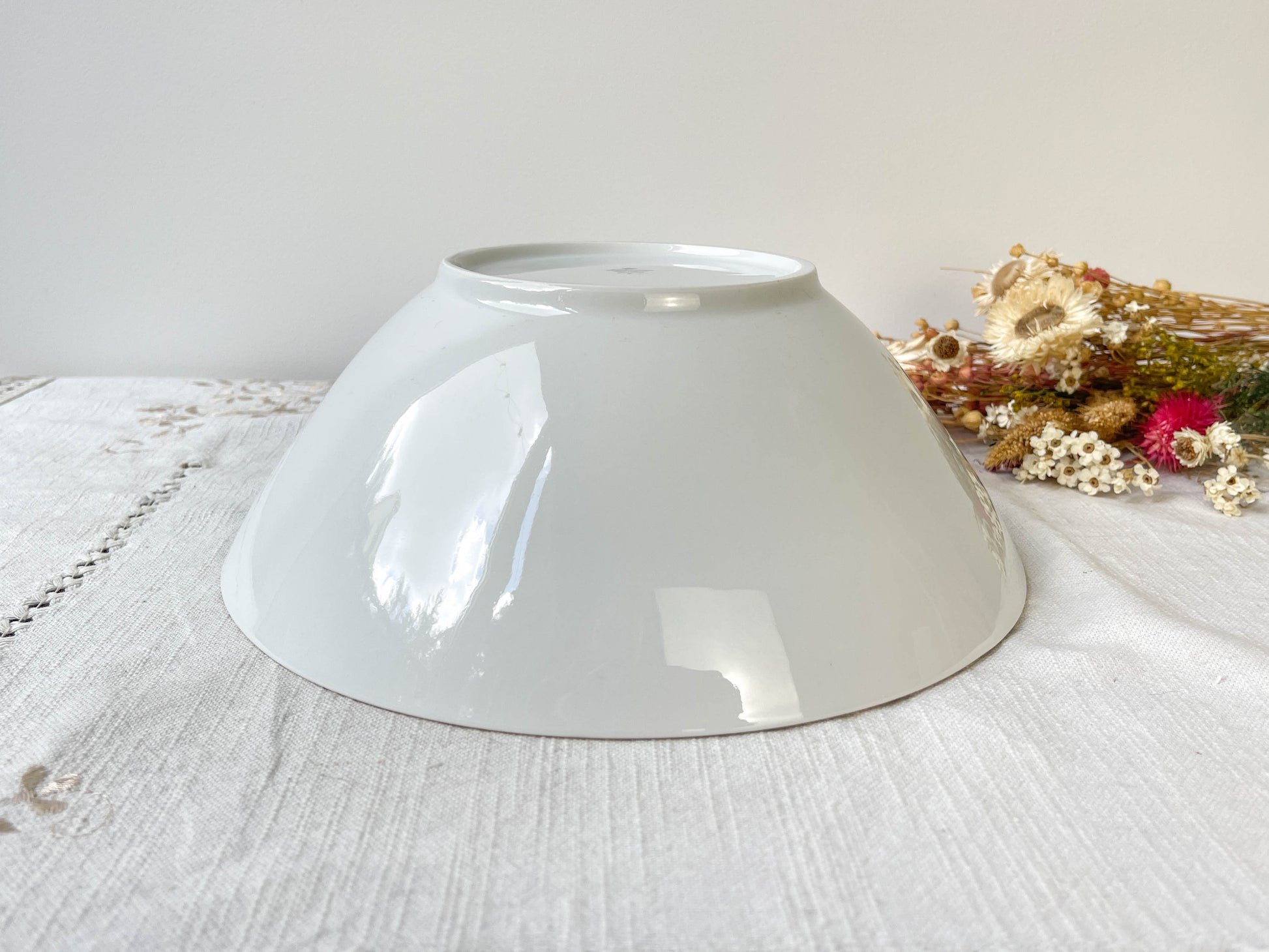 Saladier porcelaine blanche dorée BAVARIA Seltmann Weiden modèle "Annabell"