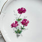 Service à dessert vintage 8 personnes en porcelaine de GIEN France modèle Elegance motif fleuri