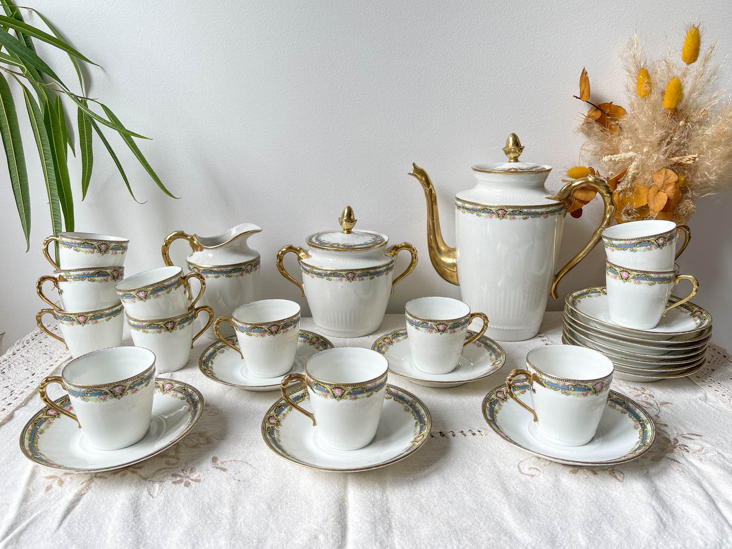 Service à thé et café 12 personnes Limoges Chabrol & Poirier - Porcelaine Française