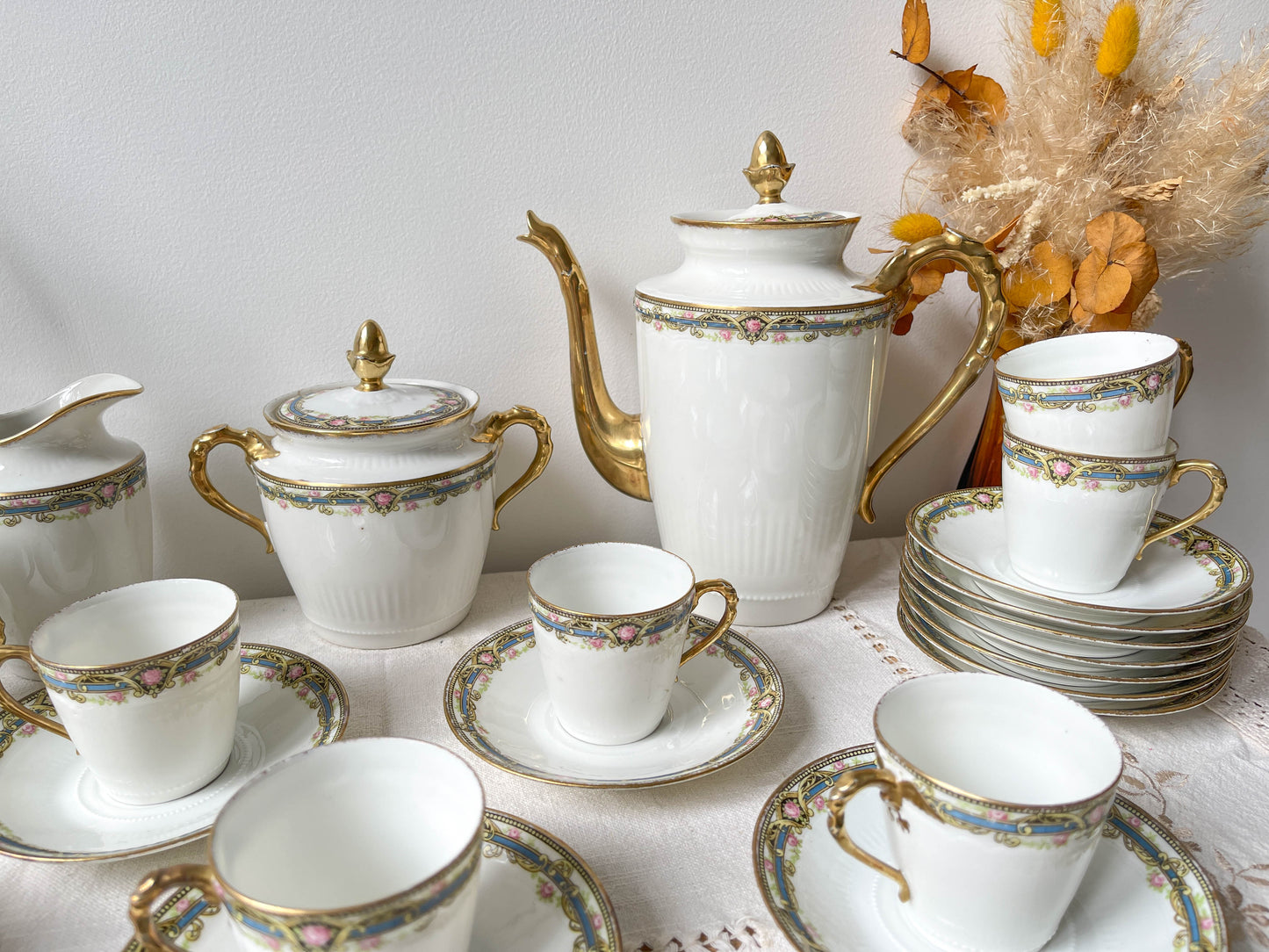 Service à thé et café 12 personnes Limoges Chabrol & Poirier - Porcelaine Française