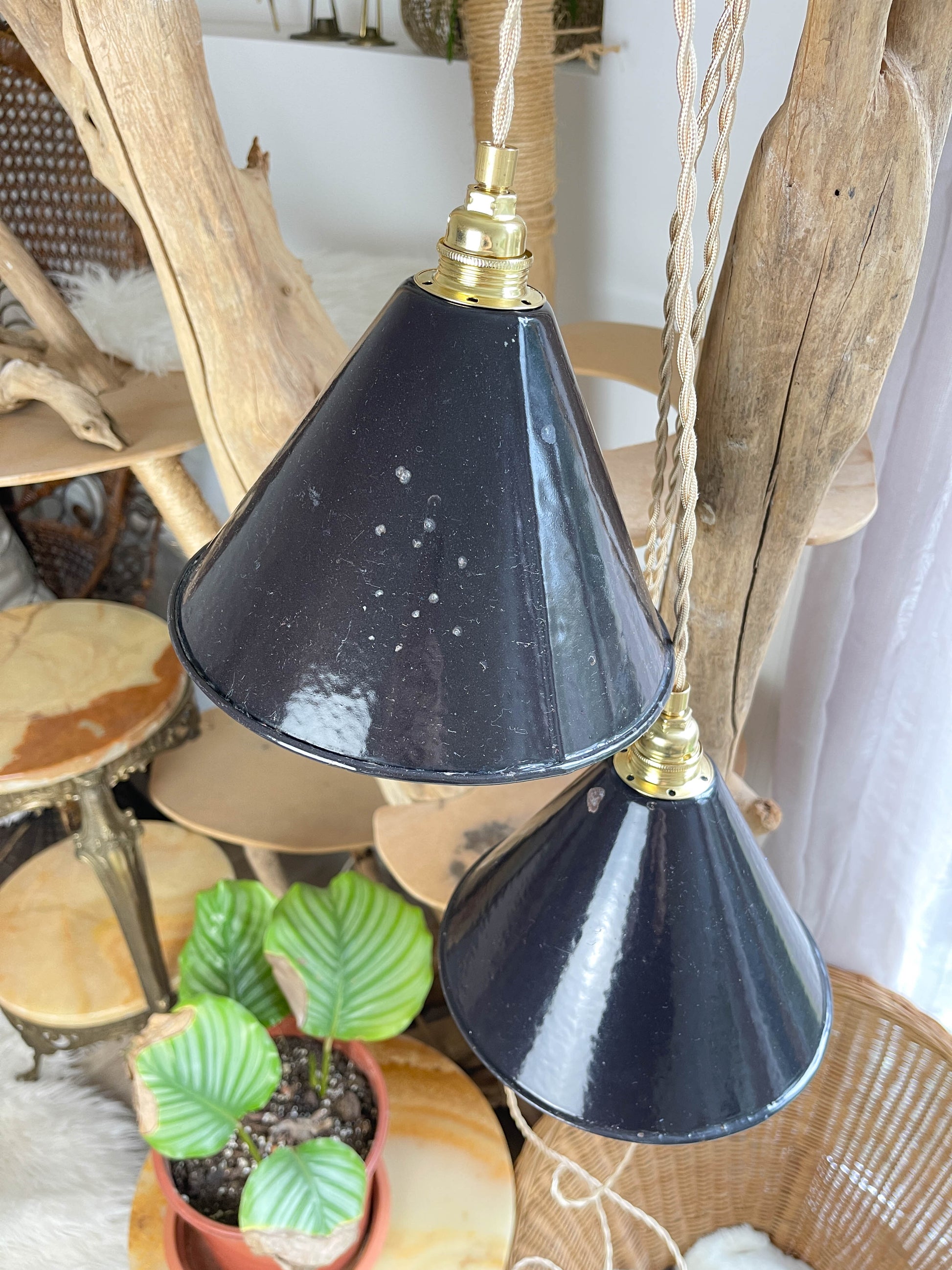 Baladeuse abat-jour vintage en tôle émaillée personnalisable