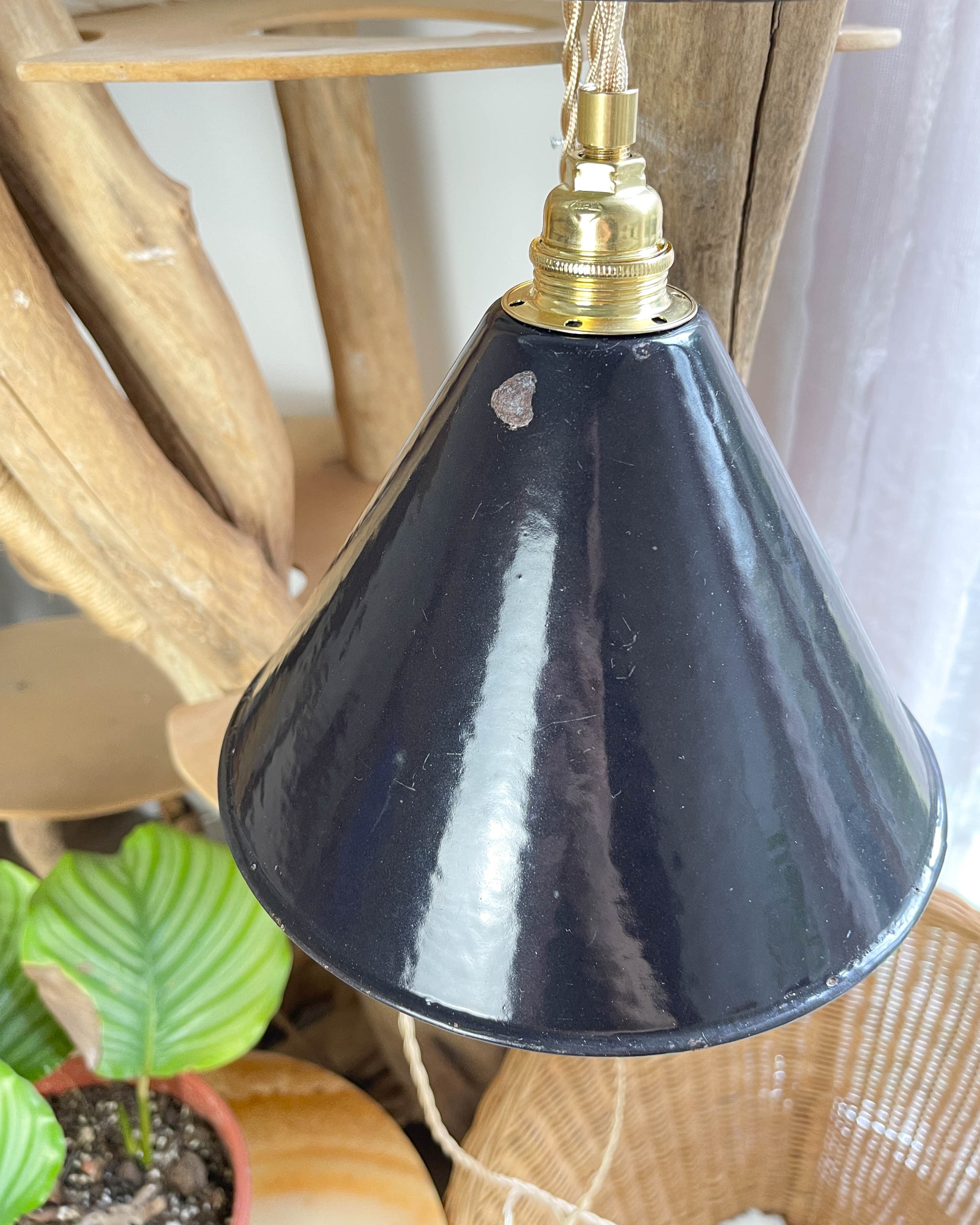 Baladeuse abat-jour vintage en tôle émaillée personnalisable