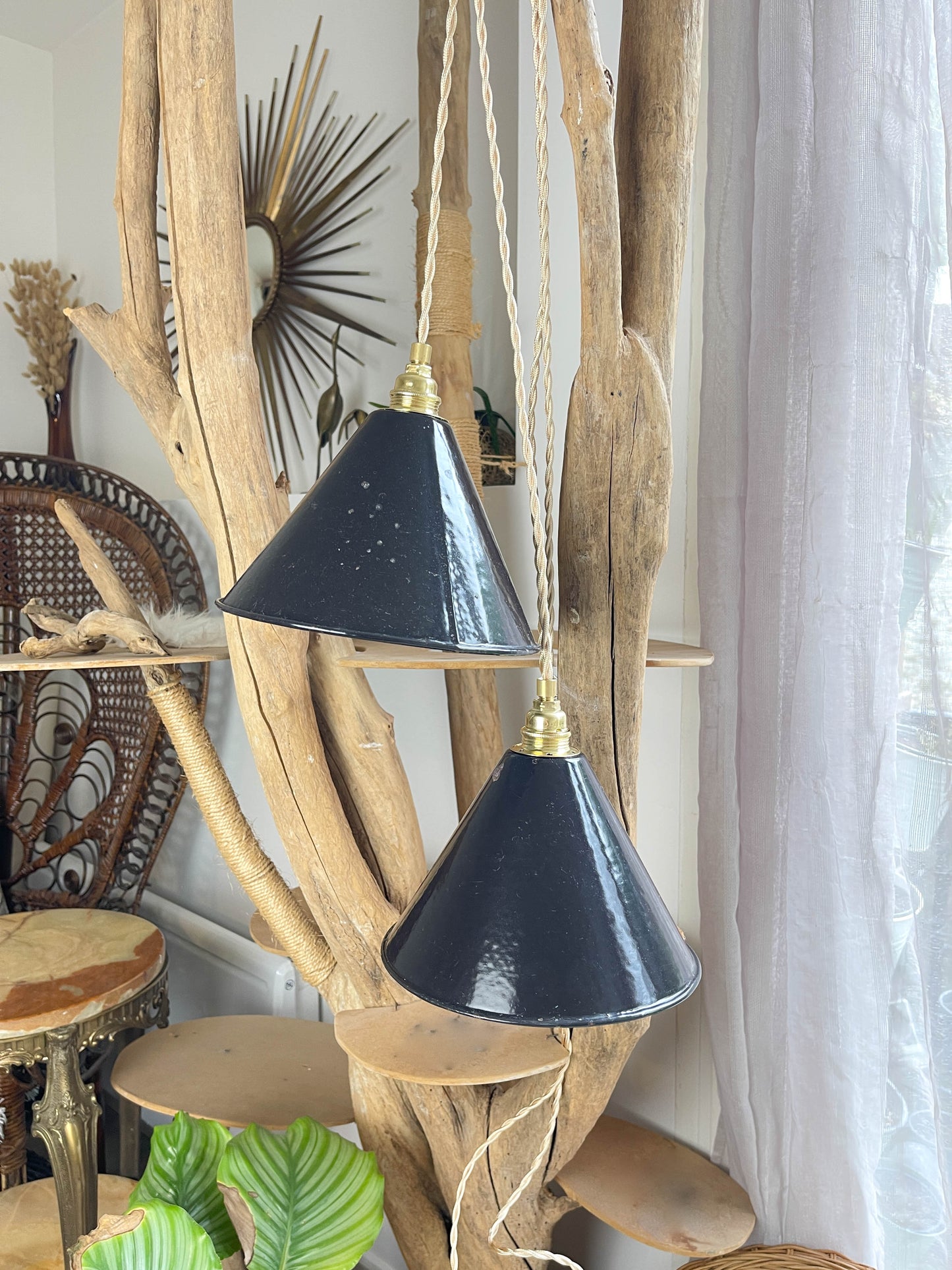 Baladeuse abat-jour vintage en tôle émaillée personnalisable