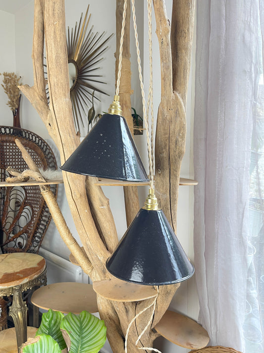 Baladeuse abat-jour vintage en tôle émaillée personnalisable