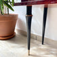 Table de chevet vintage bois et laiton style Art déco