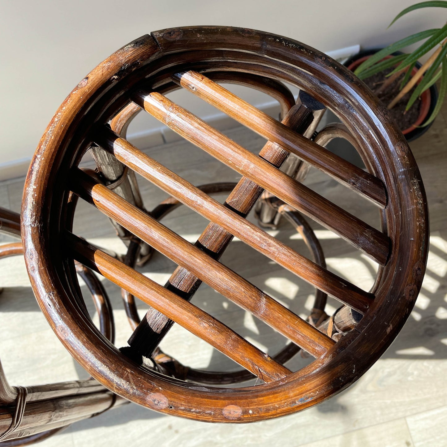 Tabourets de bar vintage en bois courbé, 1950