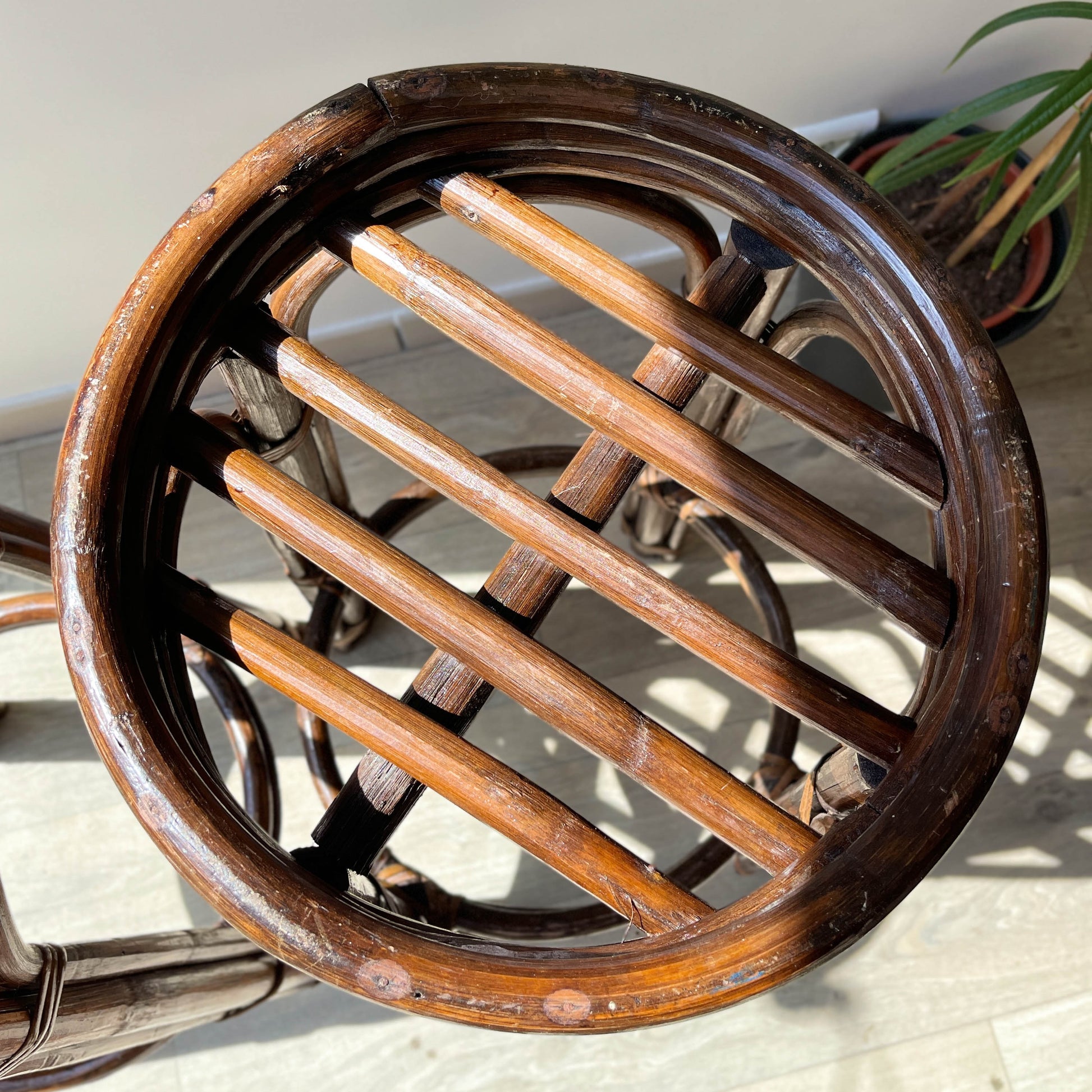 Tabourets de bar vintage en bois courbé, 1950
